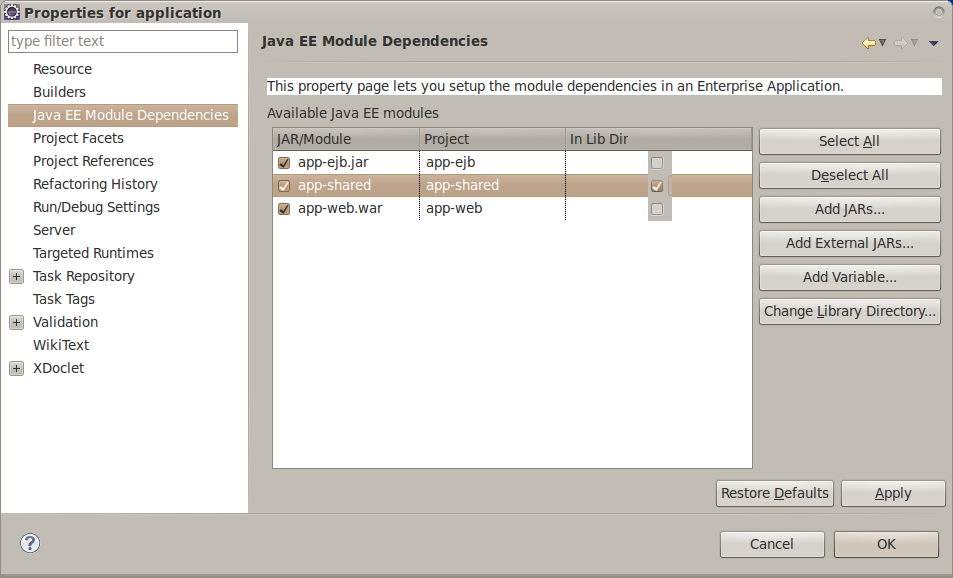 Eclipse project setup